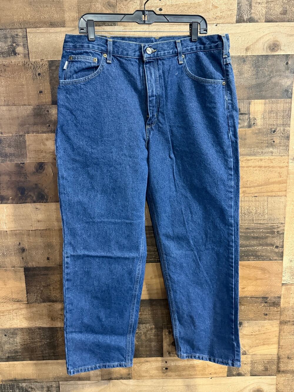 NWT Carhartt B160 DST Relaxed Fit Straight Leg Denim Work Jeans - 38x30 - Picture 1 of 6